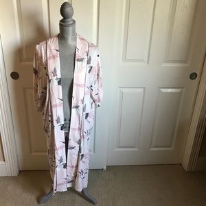 Full length Crane printed kimono